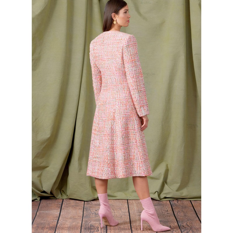 Vogue Patterns V1926B5 Misses' Coat in Two Lengths with Collar