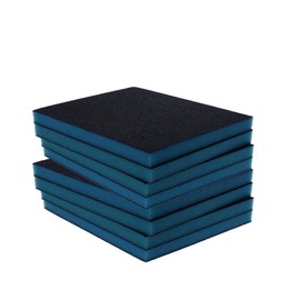 Auniwaig Sanding Sponge Blue Sanding Blocks 100-Grits Coarse Grit Sand Block Pad Alumina Washable and Reusable 8pcs