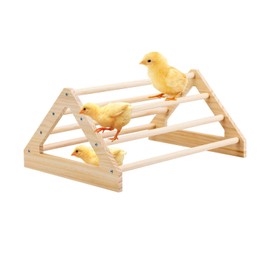 Chick Perch Toy for Coop, Chicken Perch Stand Wooden with Holes, Roosting Bar for Chick Coop Toys, Suitable for Poultry Rooster Chicks Bird Parrot