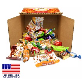 Russian Shoppe Gourmet Russian Chocolate Candy Assortment Rot Front, 1 lb | 0.45 kg