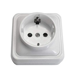 Bf BF-18 – Base Plug Schuko Surface 16A White Bag