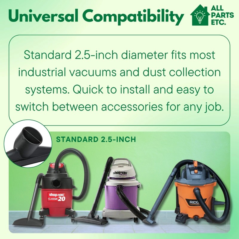 Shop-Vac 2.5" Vacuum Attachments for Shop Vac – 6-Piece Wet