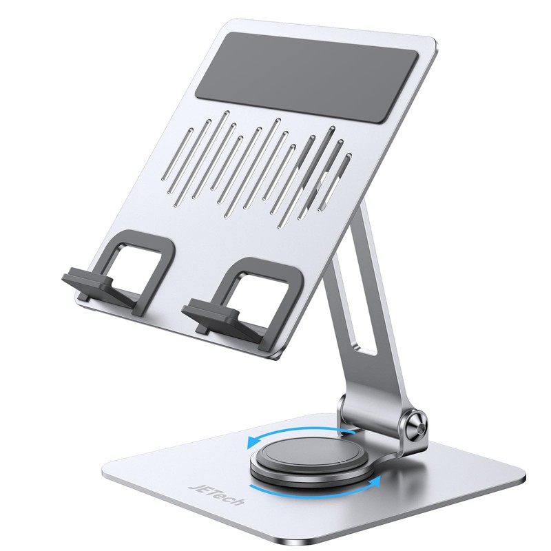 JETech Soporte para Tableta, Base Giratoria de 360°, Plateado