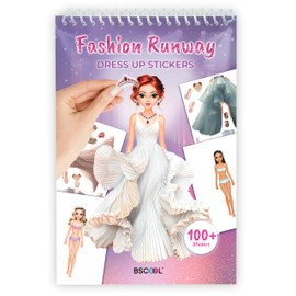 BSCOOL Sticker Dress Up Fashion Runway - Sticker Activity Book for Kids. Learn Girls Fashion Design with Stickers and Guides for Kids 5 and up. Little Designer Creativity Book
