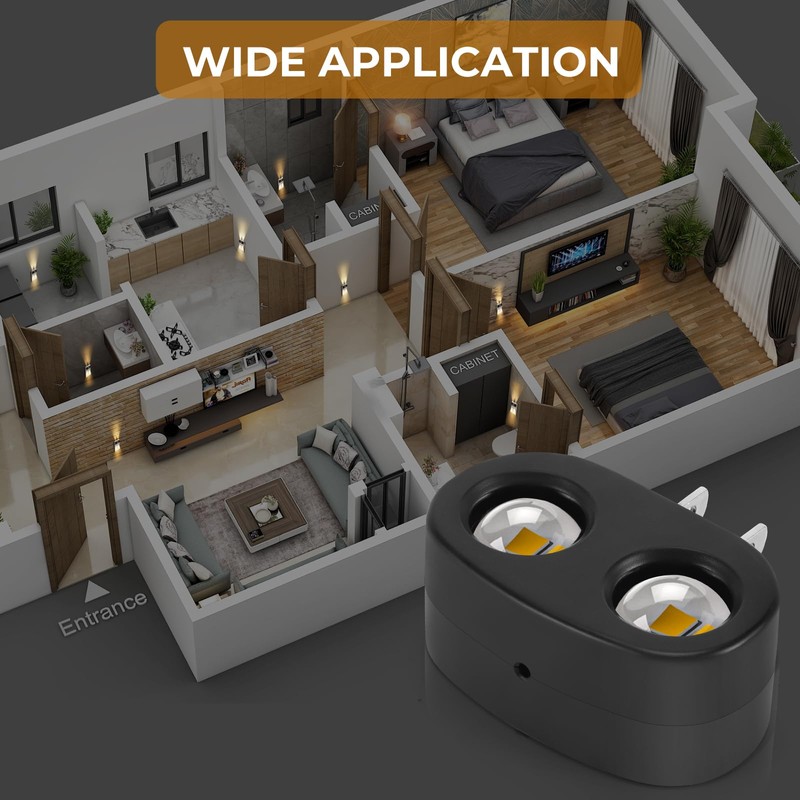 SETEN 4-Pack LED Night Lights Plug into Wall, 2700K Soft