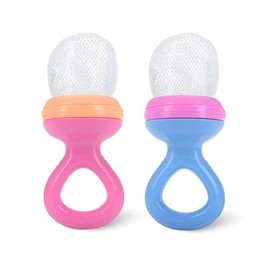 Nuby Nibbler Mesh First Soft Foods Feeder, 2pk (Pink/Purple)