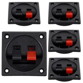 4PCS Speaker Box Terminal Cup, Subwoofer Box Terminal Connector, Spring Square Subwoofer Boxes for Car Speaker Home Sub Woofer