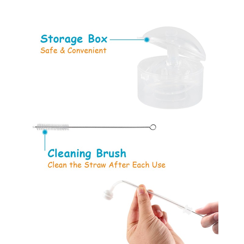 Sippy Straw Cup Conversion Kit for Dr Browns Wide-Neck Baby