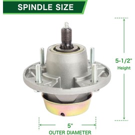 TENGMUJX 48 inch Deck Rebuild Kit for John Dee re for John Deere Z425 Z445 Z435 Includes (3) Spindles AM124498 (1) Be lt M154296 (3) Medium-Lift Blades M143520