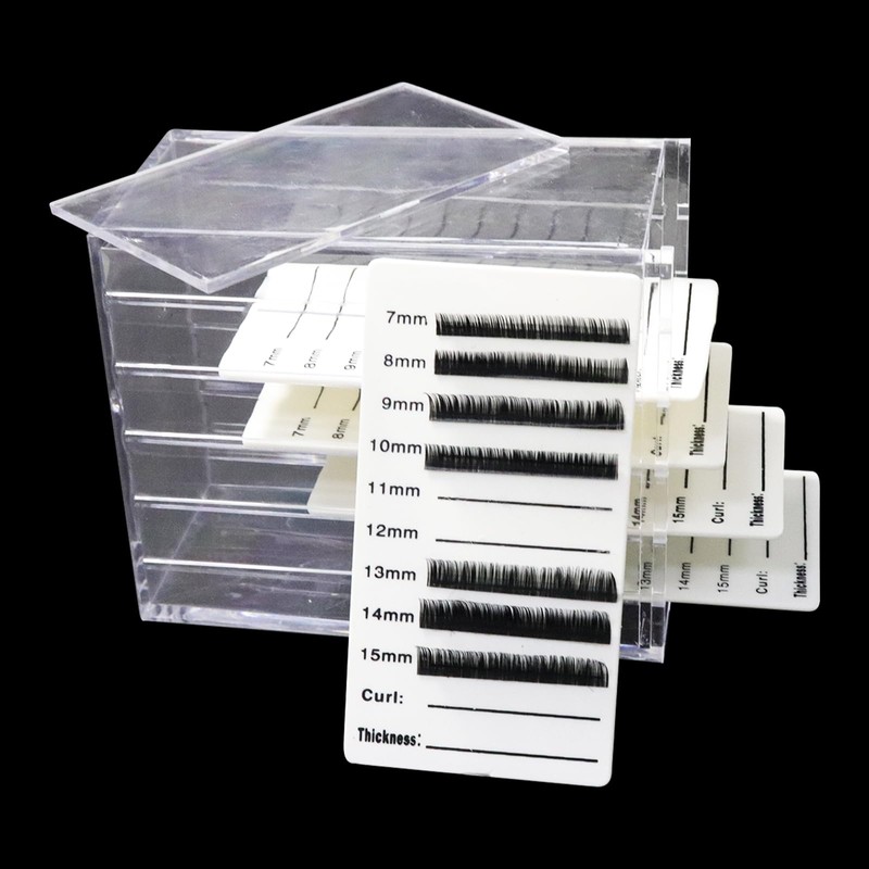 Mekupeu 5 Layer Makeup Organizer Storage Box Clear Eyelash Storage