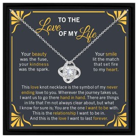 Gift for Wife Necklace for Girlfriend Gift From Husband With Heartfelt Message Love of My Life Necklace For Women Necklace For Wife From Husband Gift For Her Birthday Wife Valentine's Day Gift Ideas