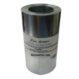 Zinc Roof Armor - 6 inches Wide Zinc Strip, 1-roll of 50 Feet Prevent Algae, Moss, Fungus & Mildew