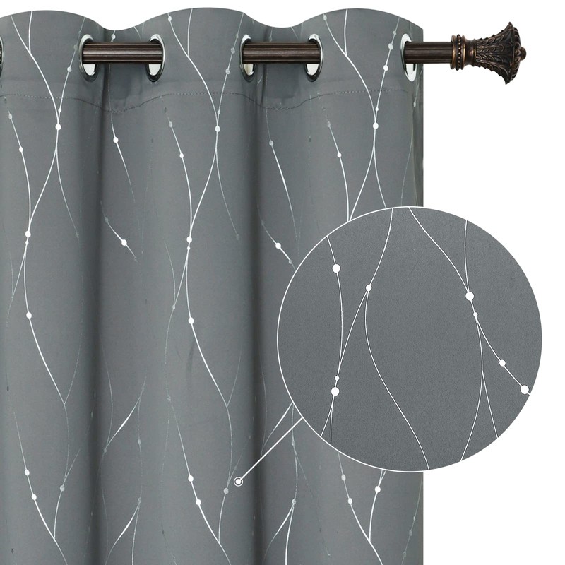 BUHUA Blackout Curtains for Bedroom 2 Panels Set, Grommet Thermal