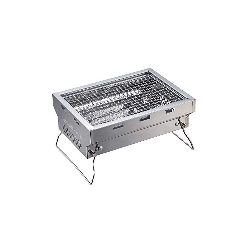 Captain Stag UG-62 Barbecue Stove, Stainless Steel, Solo Grill, Compact