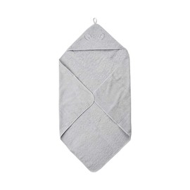 pippi Baby Organic Hooded Towel Swimwear Cover Up, gray