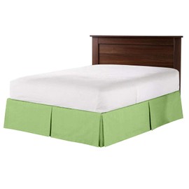 800 Thread Count 100% Natural Cotton Premium Quality Luxurious Box Pleated Bed Skirt Easy Fit with 16 Inch Drop Length (King,Sage)