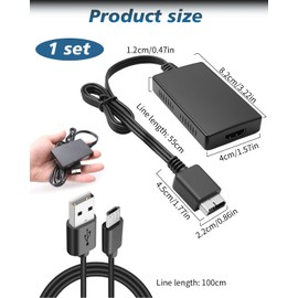 For PS2 To HDMI Adapter, Multifunctional Cable Adapter Converter, Interface Compatible for HDTV Cable Adapter for PS2, Adapter Video Converters Console Player Switch for TV Monitor Projector