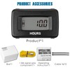 Runleader Digital Inductive Hour Meter, Waterproof Design for Lawn Mower