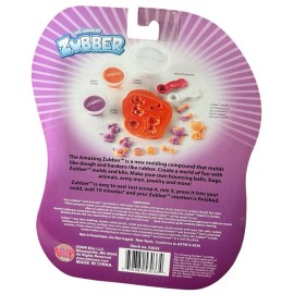 Zubber The Amazing Zubber Rubber Dough Purple Orange Pet Maker Dog Cat Refill Set