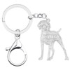 WEVENI Alloy Crystal Labrador Dog Keychain Pet Key Ring Jewelry