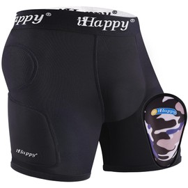 IHAPPY Youth Sliding Shorts with Soft Protective Athletic Cup, Boys Padded Slider for Baseball, Football, Lacrosse