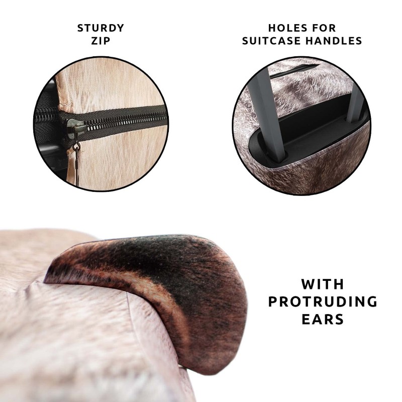 Pikkii, Small Suitcase Cover with Giant Dog Design, Travel case