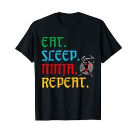 Eat Sleep Ninja Repeat Funny Martial Arts Fan Kids T-Shirt