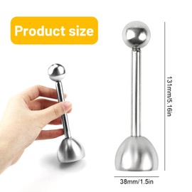 Stainless Steel Egg Topper, Egg Opener with Ball, Robust Egg Shell Opener for Raw and Boiled Eggs, Egg Cutter Made of Stainless Steel, Versatile Time-saving, Durable Kitchen Tool