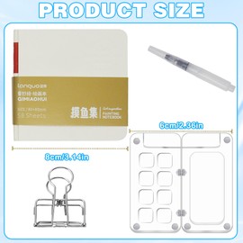 Watercolour Travel Set with 8 Compartments in Pocket Size for Artists, Water Painting Box Transparent Magnetic Watercolour Palette, Portable Sketchy Travel Watercolour Empty Box with Clip, Palette