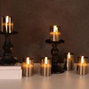 Grey Glass Flameless Votive Candles with Remote Timer, Real Wax