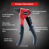 KOOPOOL Rivet Gun Kit, Manual Pop Rivet Tool with 200