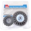 Hilka 51960300 3 pce Wire Brush & Wheel Set for