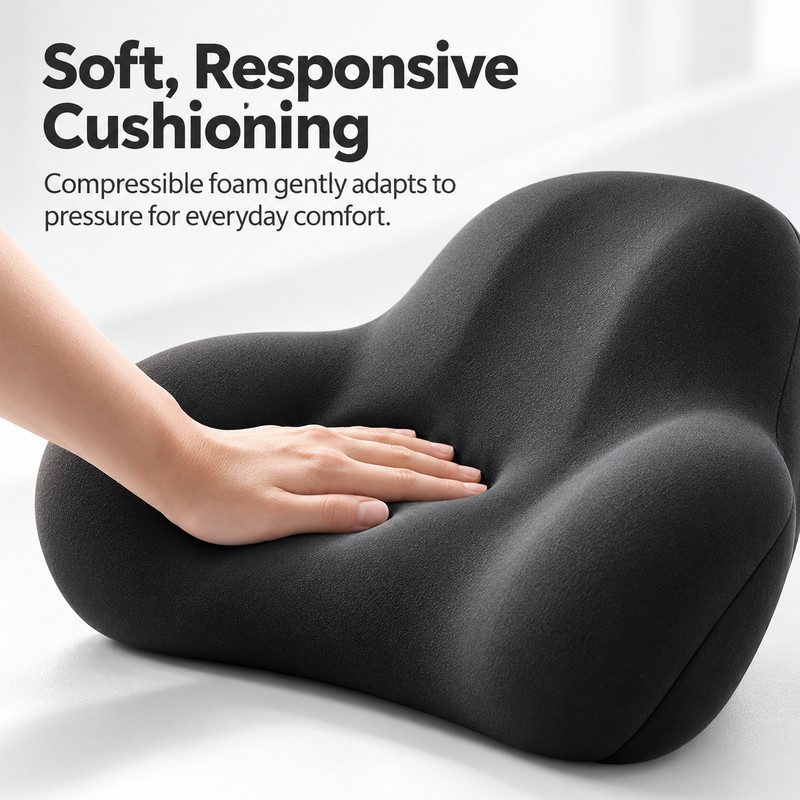 Memory Foam Car Neck & Lumbar Support Pillows for Driving