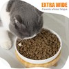 Lusifaco Shallow Elevated Cat Bowls,5.9 Inch Wide Raised Ceramic Cat