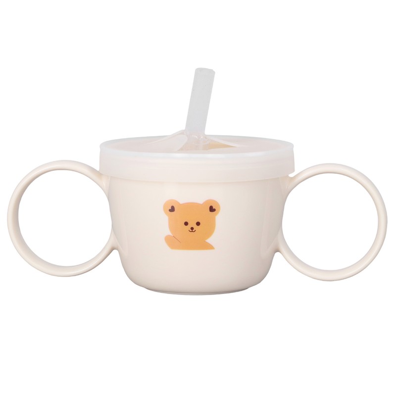 Baby Learning Drinking Cup 200mL Cartoon Animal Print Silicone Training