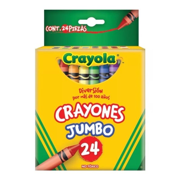 Crayola 24 Crayones Jumbo Redondos Escolares Dibujo Colorear Crayola
