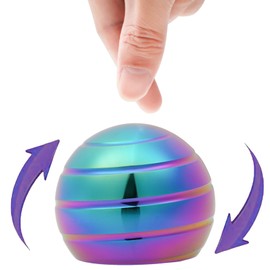 Desk-Toys for Fidget Kinetic-Cool-Gadgets: Cool-Stuff for Kid Children Teen Adult, Optical-Illusion Toy for Office School Home Women Men Christmas Stress-Relief-Gifts 180 Seconds Spinning