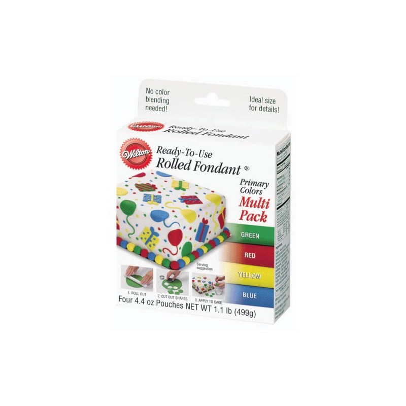 Wilton Primary Colors Fondant, Multi Pack