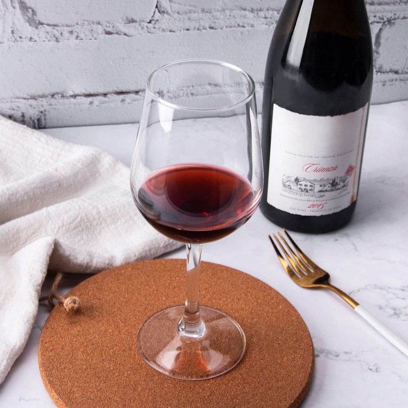 FAWLES Fully Tempered Wine Glasses, Shock Resistant Wine Glass Set