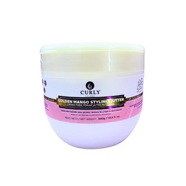 Curly Lovers Golden Mango Styling Butter Cream, Ultra Nourishing Hair Cream for 3C-4C Curls, 10.6 oz