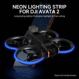 RCGEEK LED Light Strip for DJI Avata 2 Accessories, Anti Collision Light Night Flying Warning Light Strip Compatible with Avata 2 (Blue)