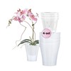 Garten lux Orchid Pots White Set of 4 2 L