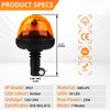 Qiping LED Beacon, 12 V/24 V Car Warning Light, Orange