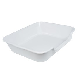 Blaucasa 1 Pack Extra Large Dog Litter Box Pan Tray (ABS Material), Low Entry Jumbo Senior Litter Boxes for Multiple Kitten Big Cats, Pet Safe Indoor Dog Potty (Light Gray, 24" L x 20" W)