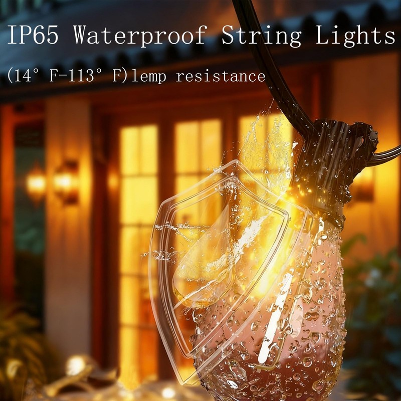 REEMEER 120FT Outdoor String Lights, Ultra Long Waterproof 30+2 Shatterproof
