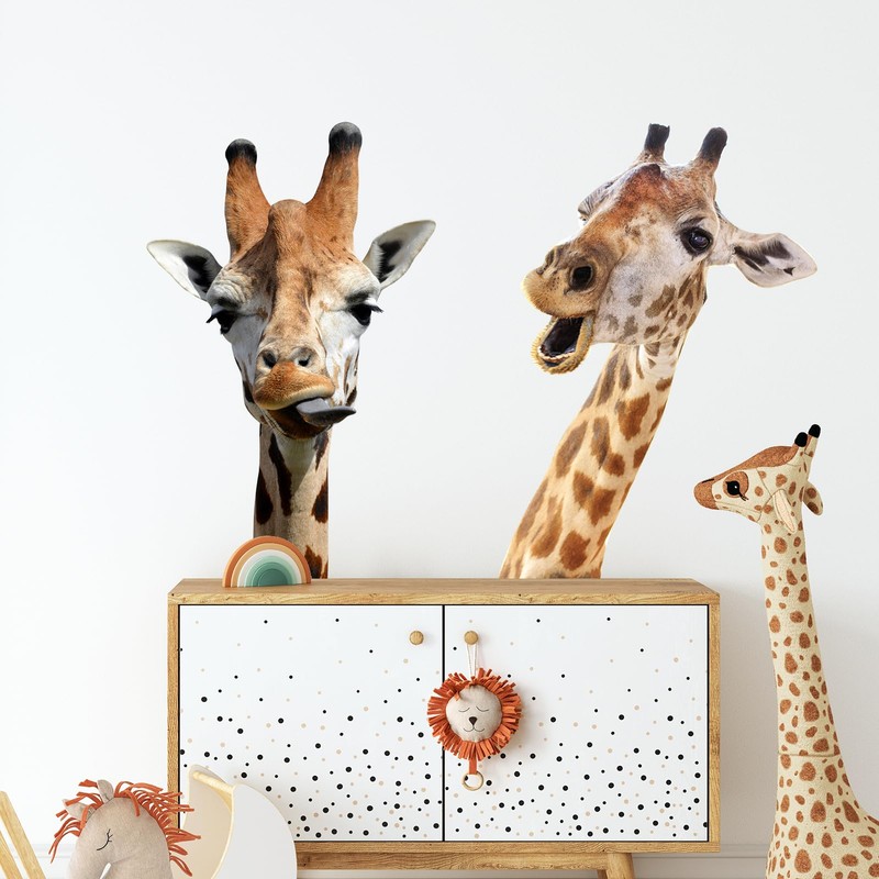 Giraffe Wall Sticker,Giraffe Lover Gift Window Decal,Cute Animal Wall Decor