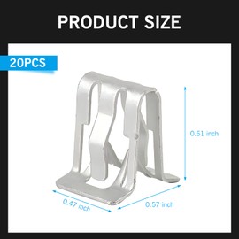 SLIMI 20 PCS Car Dashboard Fixed Buckle Clip, Central Instrument Console Decorative Metal Buckle Base, Car Interior Front Console Fixed Clip Replacement, Universal Repair Accessory for Car (Silver)