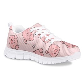 Jeiento Zapatillas deportivas para niños y niñas, para correr, transpirables, deportivas, para niños pequeños y grandes, Rosa (Pink Pig), 19 MX Niño pequeño