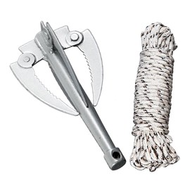 Mipcase Folding Stainless Steel Aquatic Weed Remover Rake Efficient Tool for Cleaning Ponds Lakes Durable Design for Debris Removal Comfortable Grip for Easy Use Random Color