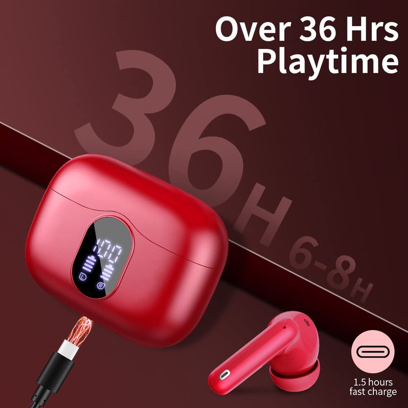 Wireless Earbuds, Bluetooth 5.3 Headphones In Ear with 4 ENC